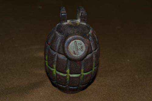 De-Activated Mills No 36 MKI Hand Grenade.