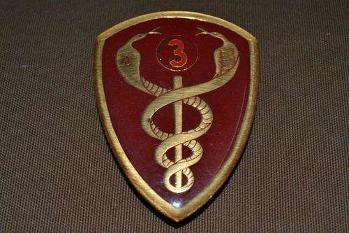 3 Military Hospital Shoulder Flash. 3 Pins.