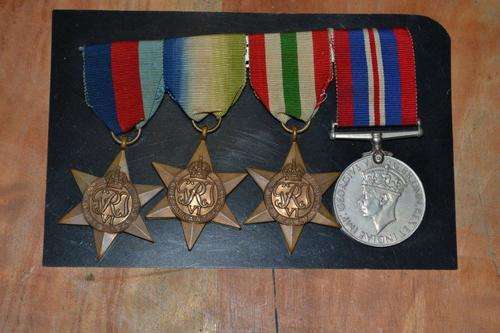 Full size Brittish WWII group of 4. Un -named as issued.