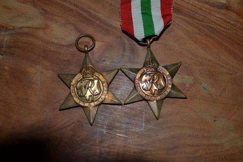 Full Size Italy Star 1 of 2. Un-named. Bid per medal.