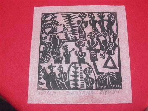 Etching done by Isonto Ephraim Ziqubu