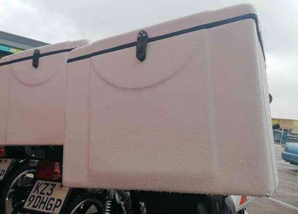 Fiberglass Motorcycle Delivery Box