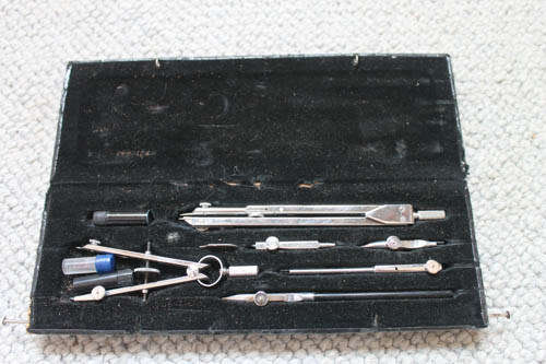 Vintage Compass and drawing tools