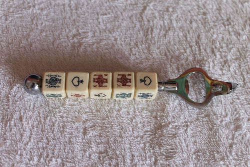 Vintage Bottle opener with Poker dice