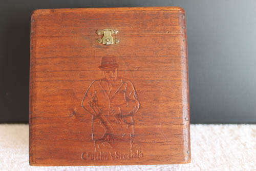 Vintage 1940's Winston Churchill cigar box