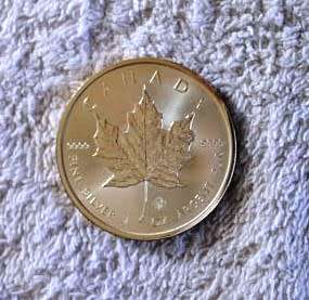 1 OZ 9999 SILVER CANADIAN MAPLE LEAF 5 DOLLAR COIN - 2014
