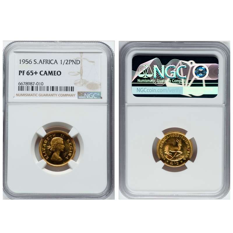 1956 PF65+ Cameo GOLD Half Pound - NGC - Rare Low Mintage of only 508 specimens - Collectors Choice