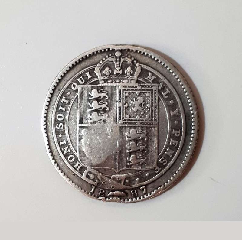 1887 Silver British coin Victoria