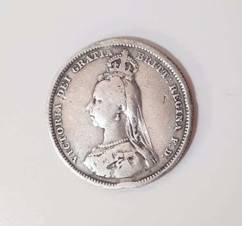 1887 Silver British coin Victoria