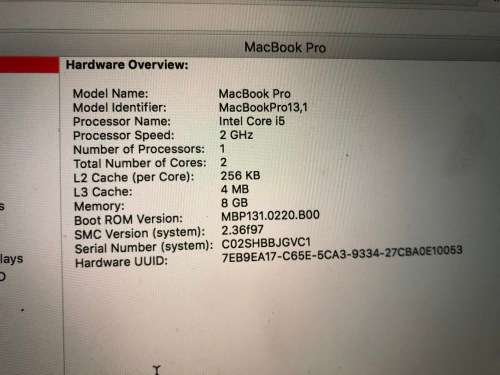 Macbook Pro 13" Space Grey