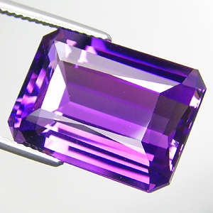 14.81 ct Purple Amethyst, Emerald cut