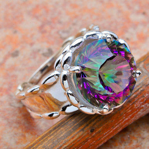 Mystic Topaz and 925 Sterling Silver Ring