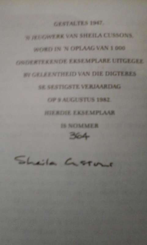 Gestaltes 1947 - Sheila Cussons (Geteken)