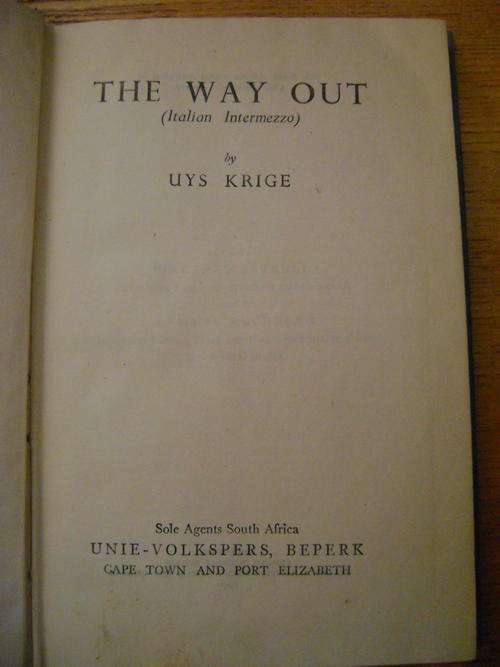 The Way Out - (Italian Intermezzo) Uys Krige