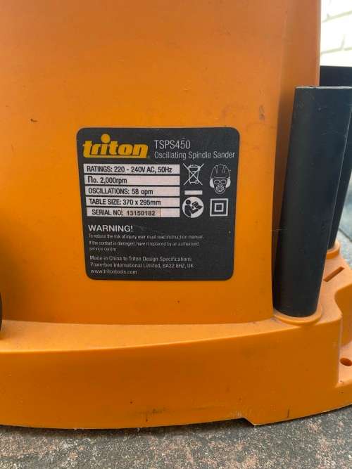 Triton 450W Oscillating Bobbin Spindle Sander