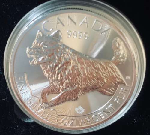 2018 Canadian Predator Series - Wolf no.3 - 1oz Pure Fine Silver Collectible Coin