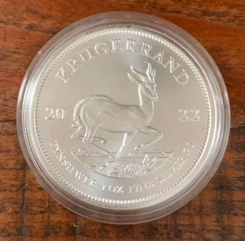 2022 Krugerrand 1oz Pure Fine Silver Bullion Coin in Capsule