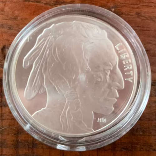 Buffalo Round 1 oz Pure Fine Silver in Capsule