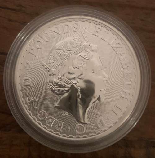 2021 Britannia 1oz Pure Fine Silver Bullion Coin in Capsule