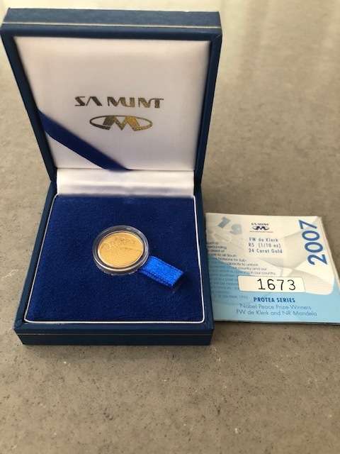 Gold Coin - 2007 Protea De Klerk 1/10oz (R5)