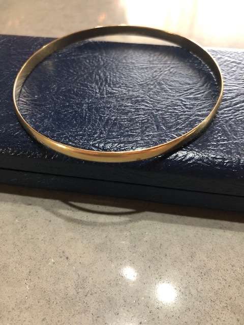 Gold Bangle - 3mm - 10g - Solid Yellow Gold
