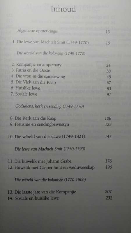 Machtelt Smit en die 18de-eeuse samelewing aan die Kaap 1749-1799. DOGTER VAN SION. Karel Schoeman