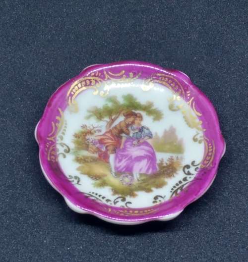 2 Beautiful Limoges (French) small decorated plates