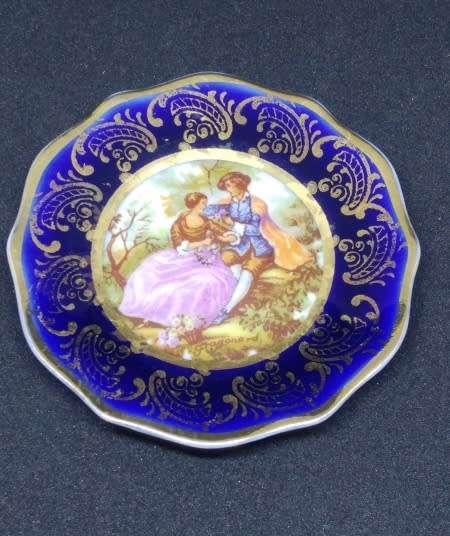2 Beautiful Limoges (French) small decorated plates