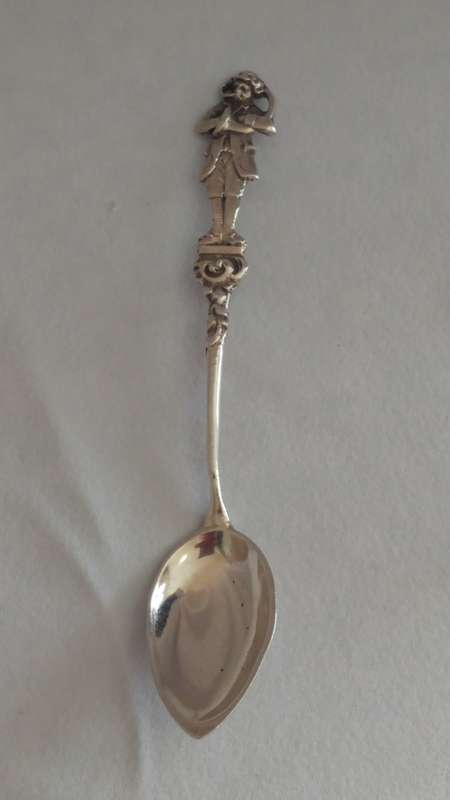 Solid Silver teaspoon musicians (1)