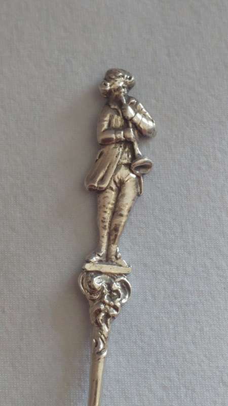 Solid Silver teaspoon musicians (3)