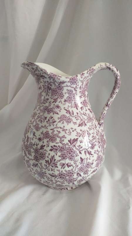 Stunning Burleigh ware Arden washstand basin and jug set floral chintz c. 1962