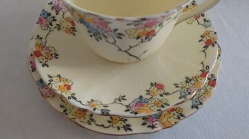 Flower power Crown Staffordshire Tea Trio