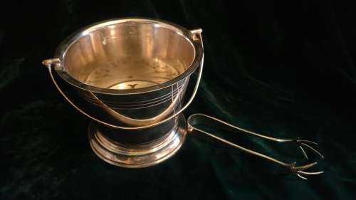 Silver plate collection Ice bucket, sweet dish and Fish eater set for 6 in presentation box