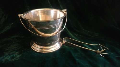 Silver plate collection Ice bucket, sweet dish and Fish eater set for 6 in presentation box