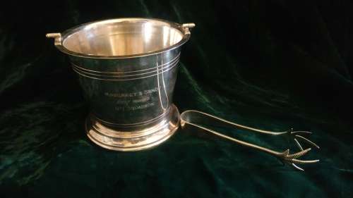 Silver plate collection Ice bucket, sweet dish and Fish eater set for 6 in presentation box