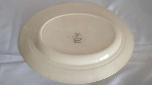 Lovely classic 2 Woods Georgia Burslem earthenware platters medium and large c 1901