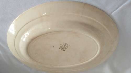 Lovely classic 2 Woods Georgia Burslem earthenware platters medium and large c 1901