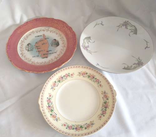 Lovely Festive 3 cake plate collection England, China and France