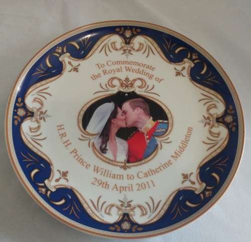 Commemorative Royal Wedding Plate British HRH Prince William and Catherine 2011