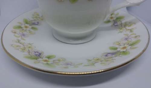Beautiful Springtime flowers Crown Classic fine bone China Tea Trio