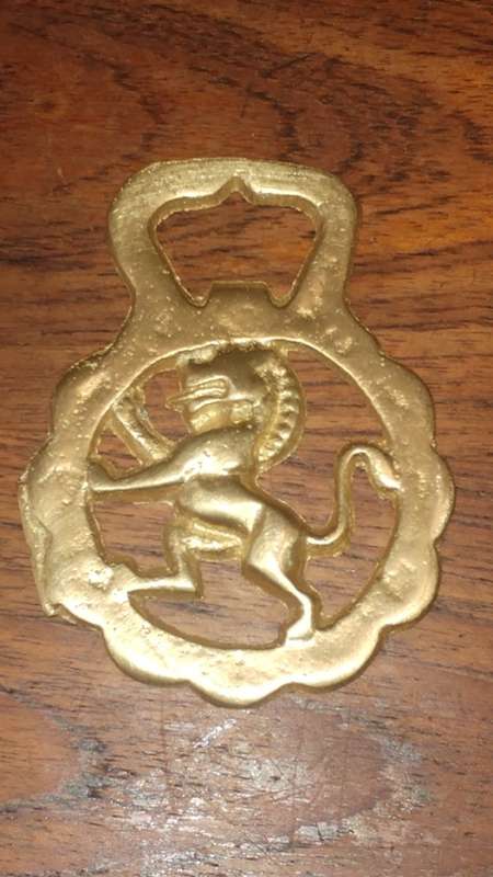 Horse brass collectable Welsh Lion piece