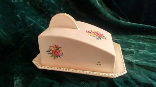 Lovely Art Deco style Poole Cheese dish and condiment platter
