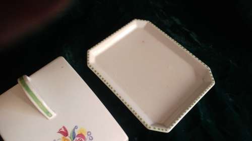 Lovely Art Deco style Poole Cheese dish and condiment platter
