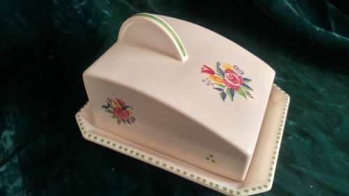 Lovely Art Deco style Poole Cheese dish and condiment platter
