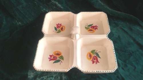 Lovely Art Deco style Poole Cheese dish and condiment platter
