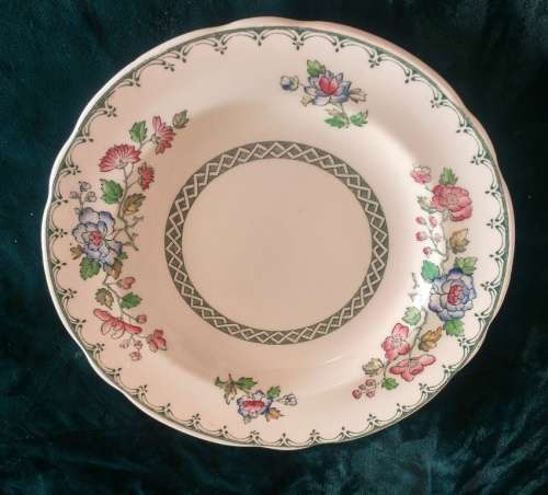 Beautiful Copeland Spode Royal Jasmine Cake or sandwich plate and 9 extras