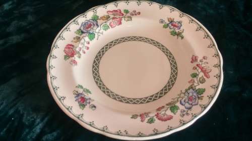 Beautiful Copeland Spode Royal Jasmine Cake or sandwich plate and 9 extras