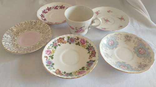 Lovely springtime saucer and a teacup collection