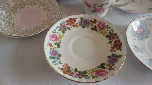 Lovely springtime saucer and a teacup collection