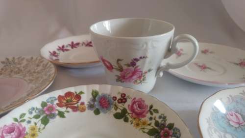 Lovely springtime saucer and a teacup collection